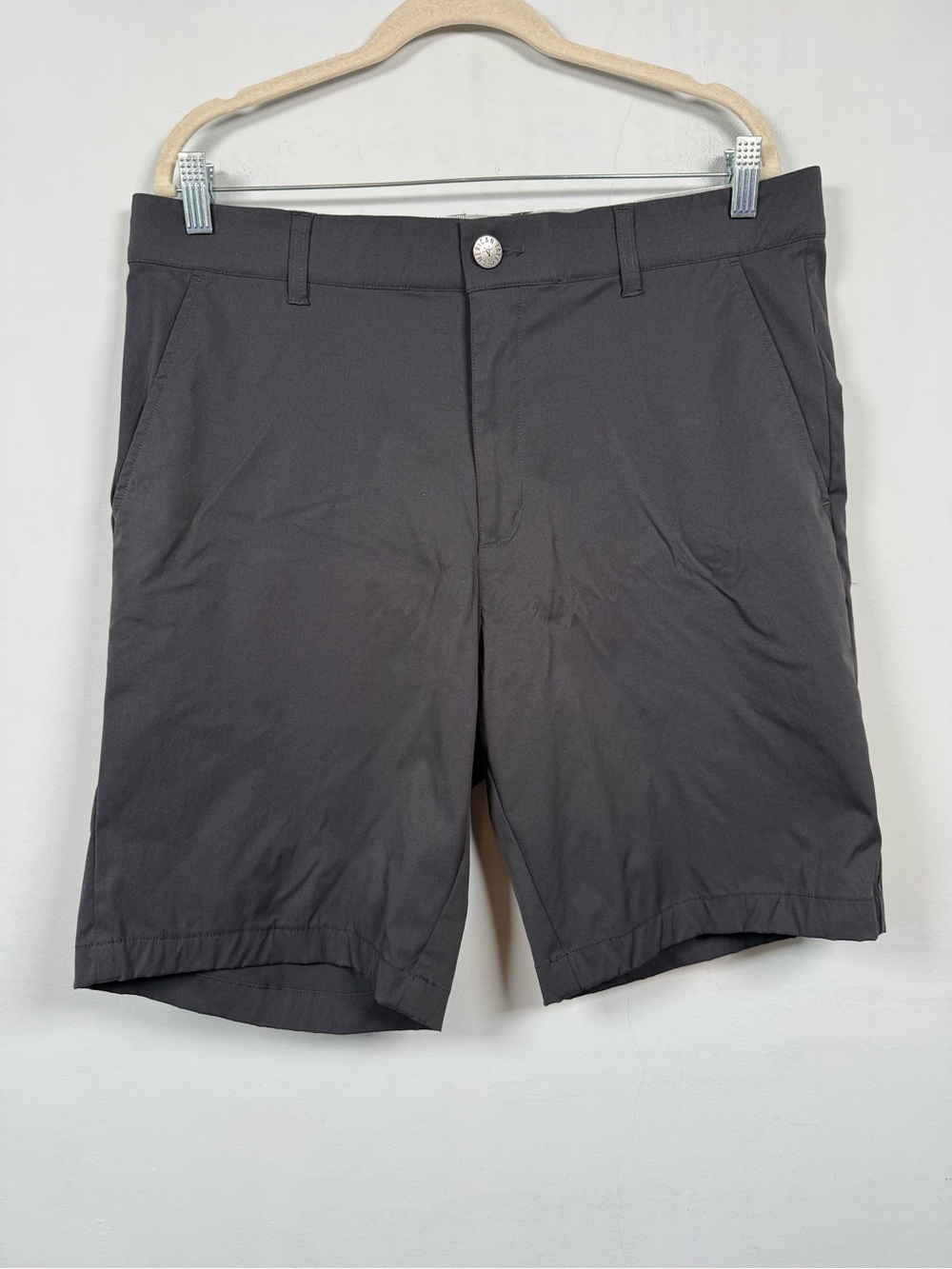 American Tall Men's Flat Front Nylon Navy Performance Shorts, Size 36T